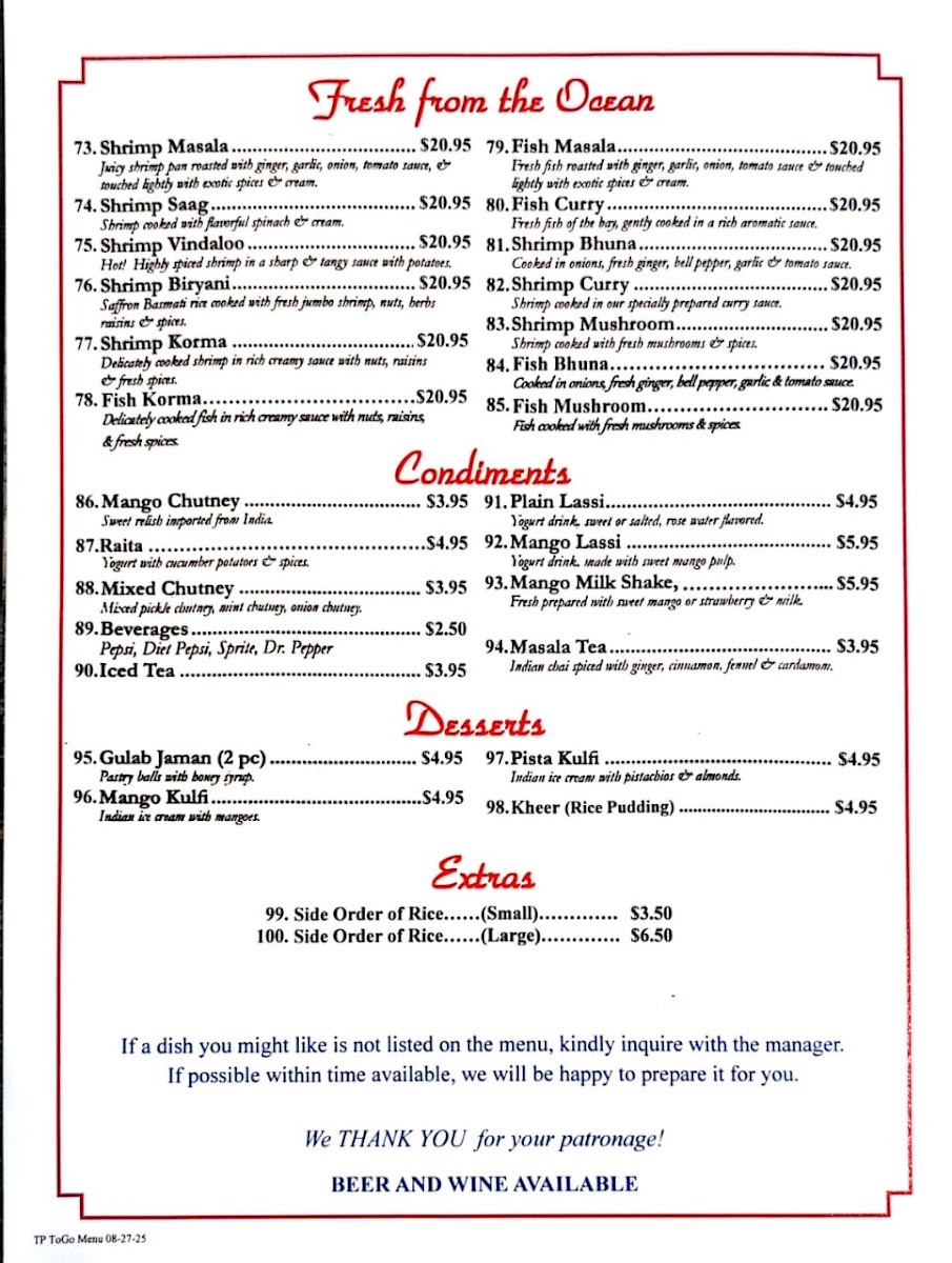 Menu Taj Palace-3