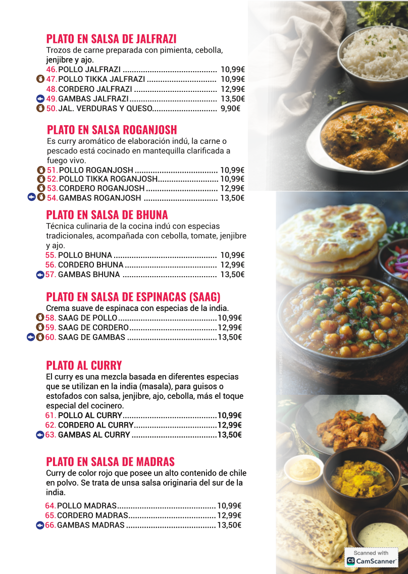 Menu Taj Tandoori Indian Restautant-5