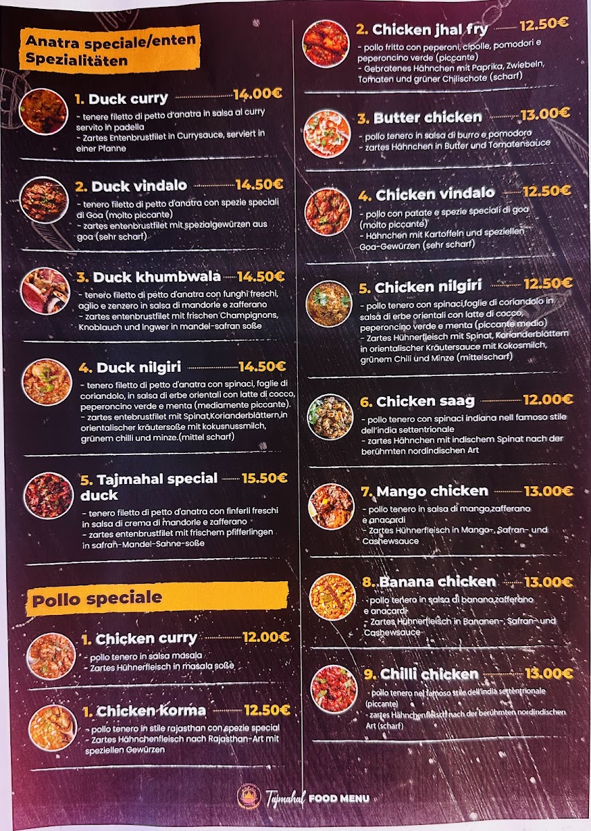 Menu Tajmahal Restaurant-1