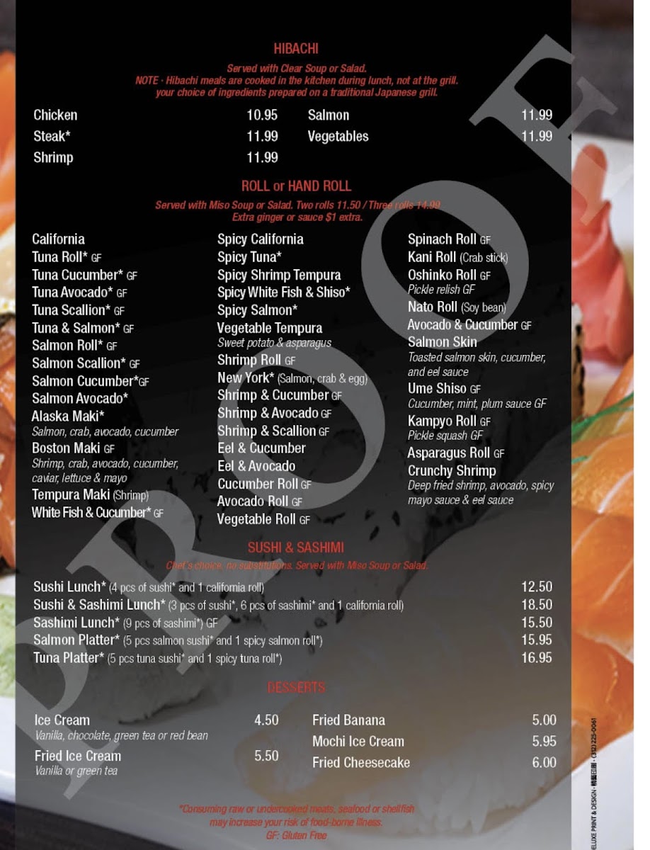 Menu Takara Sushi Station-9