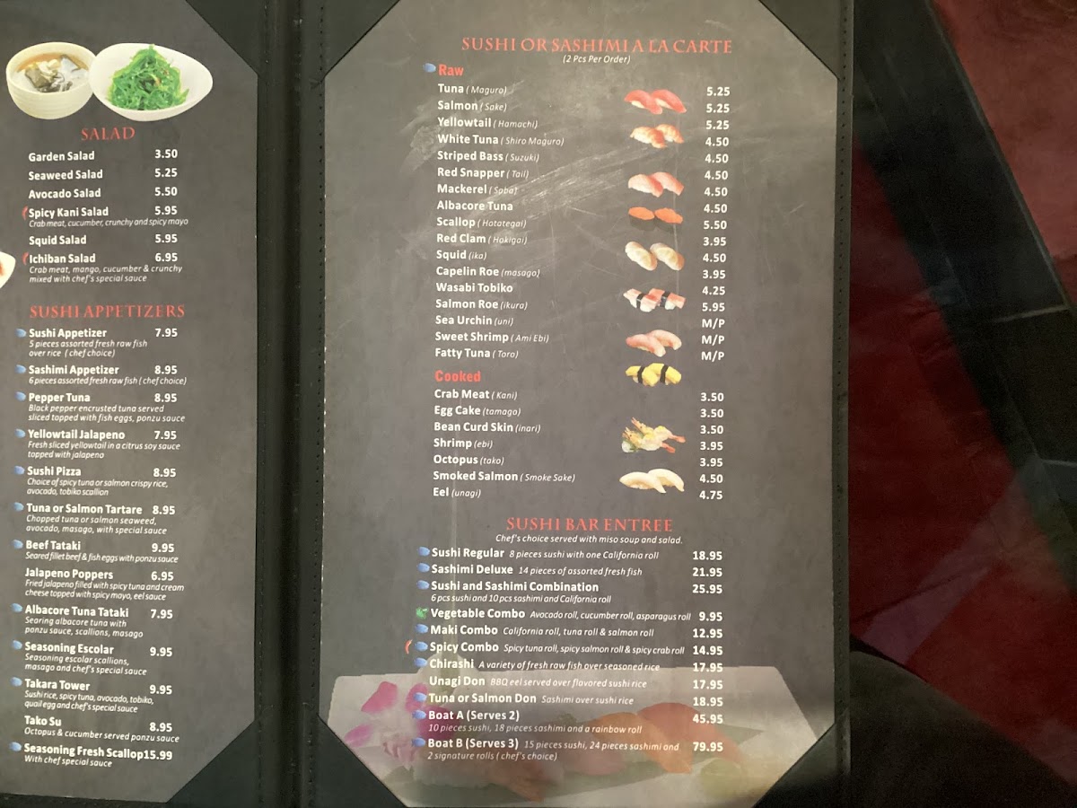 Menu Takara Sushi & Steak House-1