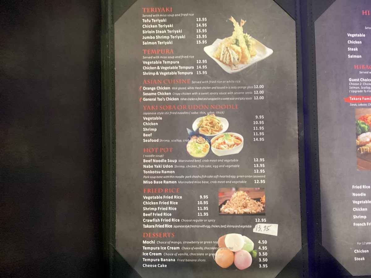 Menu Takara Sushi & Steak House-7