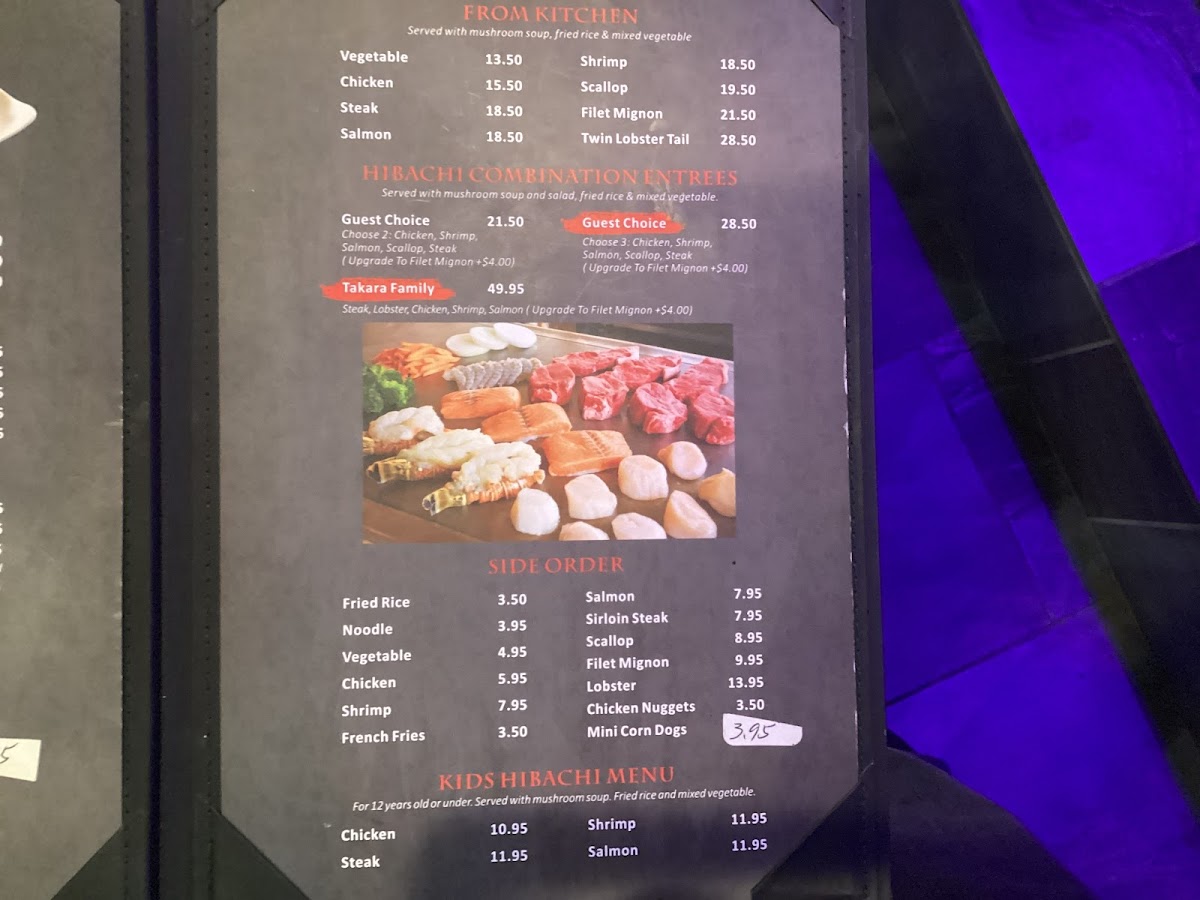 Menu Takara Sushi & Steak House-8