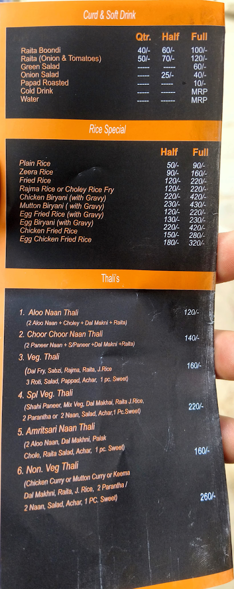 Menu Takkar Dhaba-8