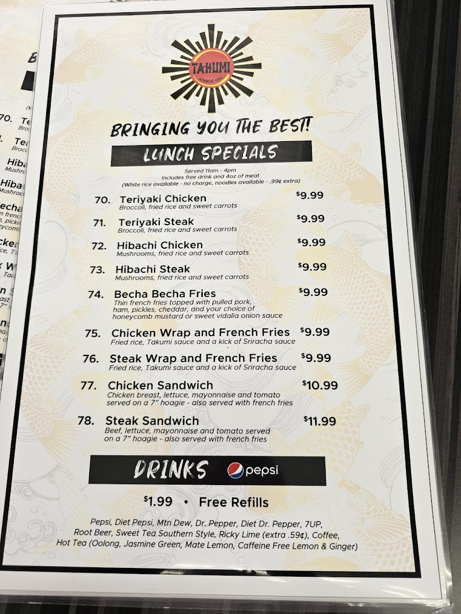 Menu Takumi Japanese Grill-5