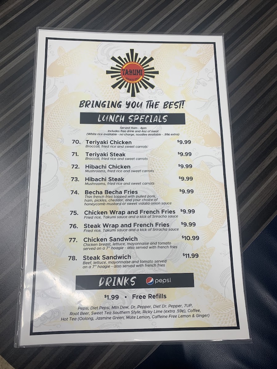 Menu Takumi Japanese Grill-7