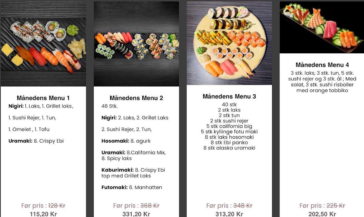 Menu Takumi Sushi Fredericia-1
