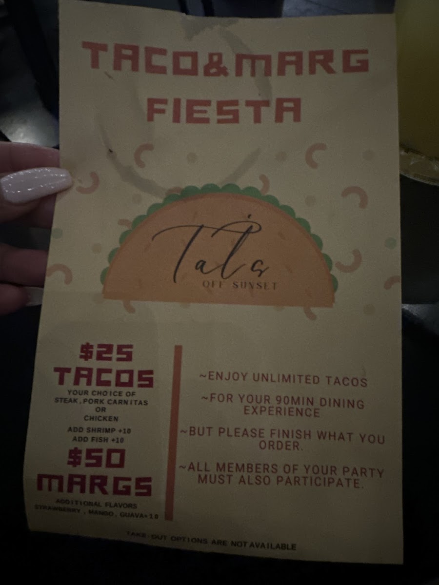 Menu Tal's Off Sunset-6
