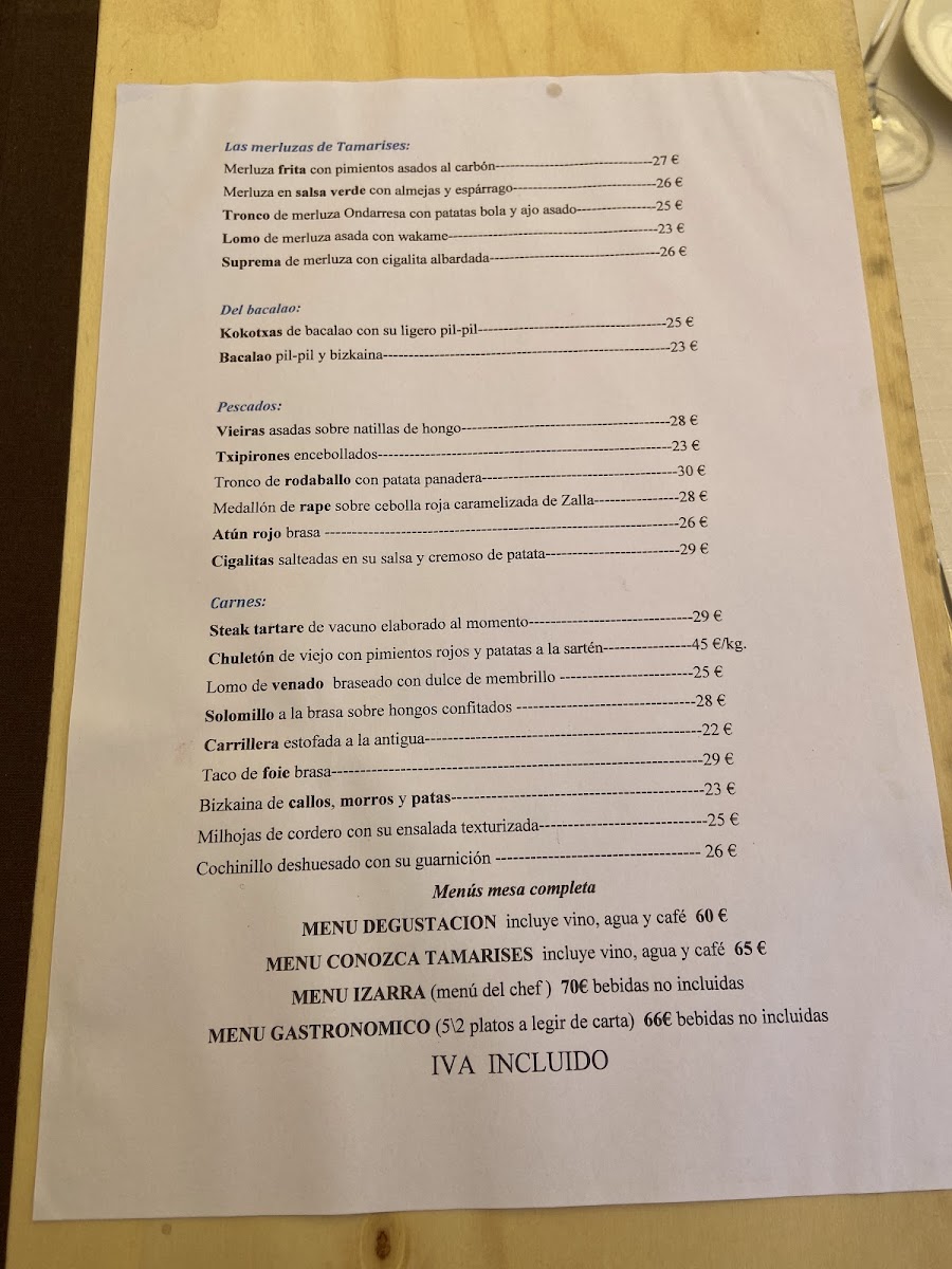 Menu Tamarises Izarra Jatetxea-5