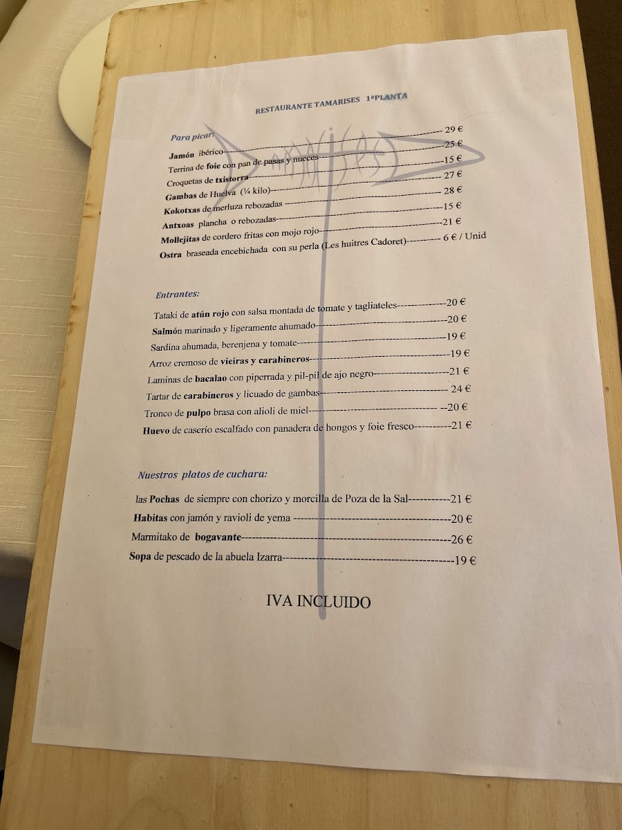 Menu Tamarises Izarra Jatetxea-7