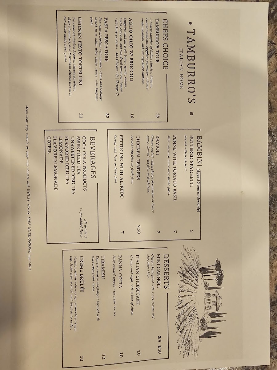 Menu Tamburro's Italian Home-3