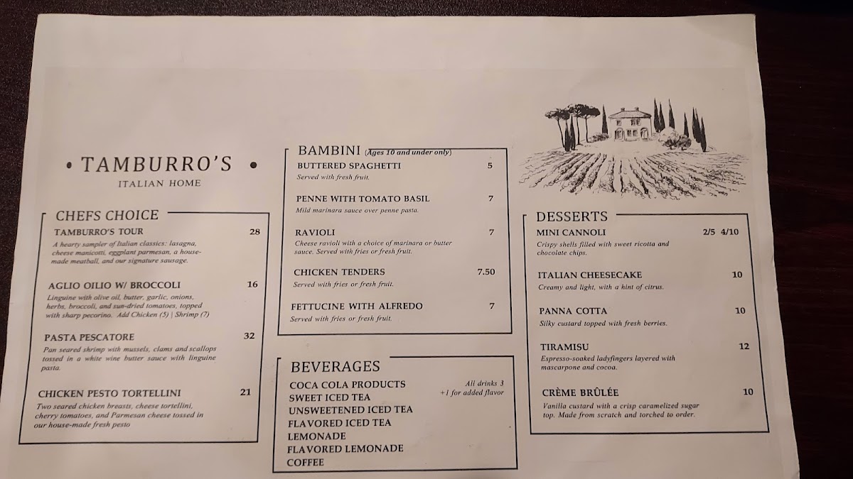 Menu Tamburro's Italian Home-5
