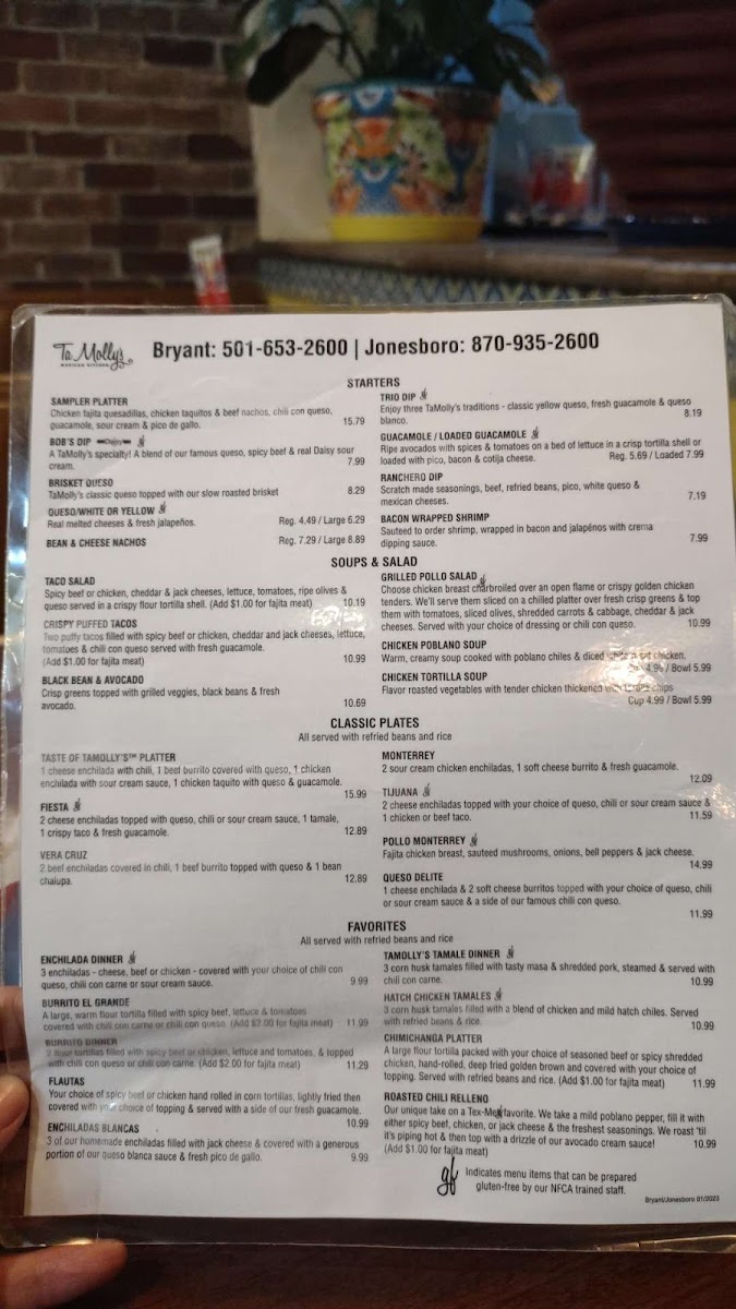 Menu Tamolly's Of Bryant-10