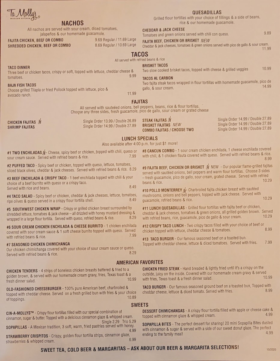 Menu Tamolly's Of Bryant-6