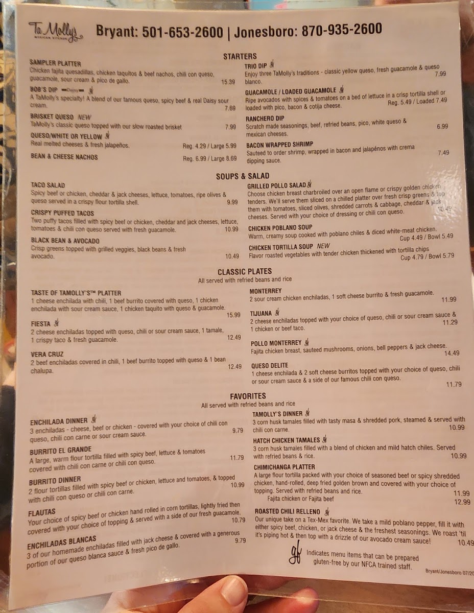 Menu Tamolly's Of Bryant-8