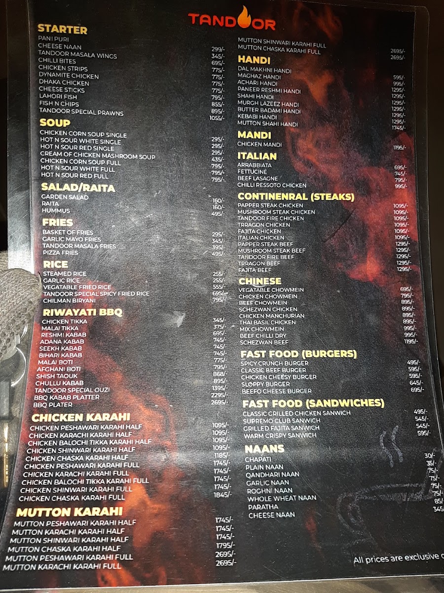 Menu Tandoor - Fine Dine Restaurant-7