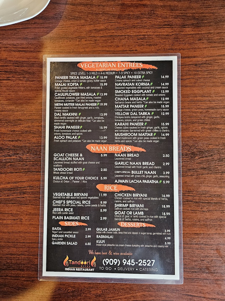Menu Tandoori Bites Indian Grill-1