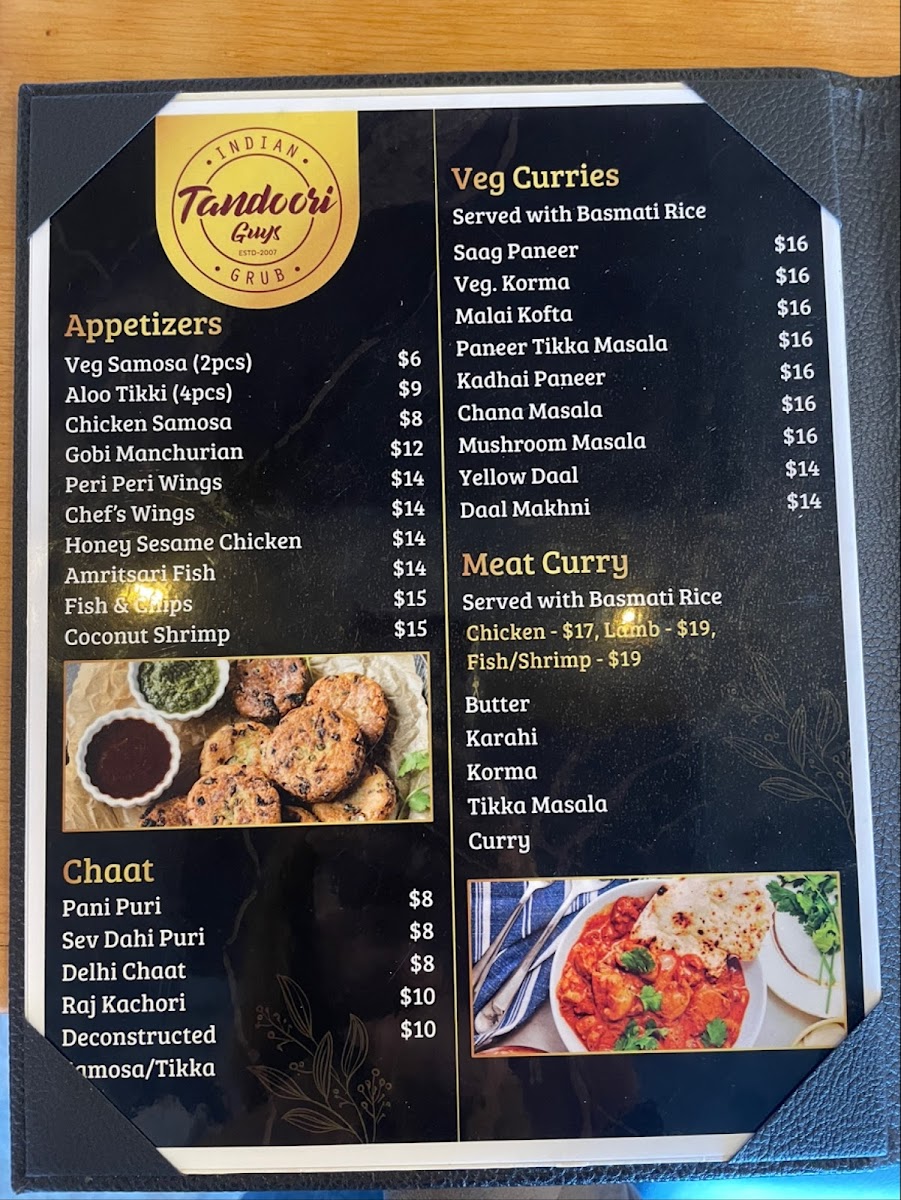 Menu Tandoori Guys - Oceanside - Restaurant & Catering-4