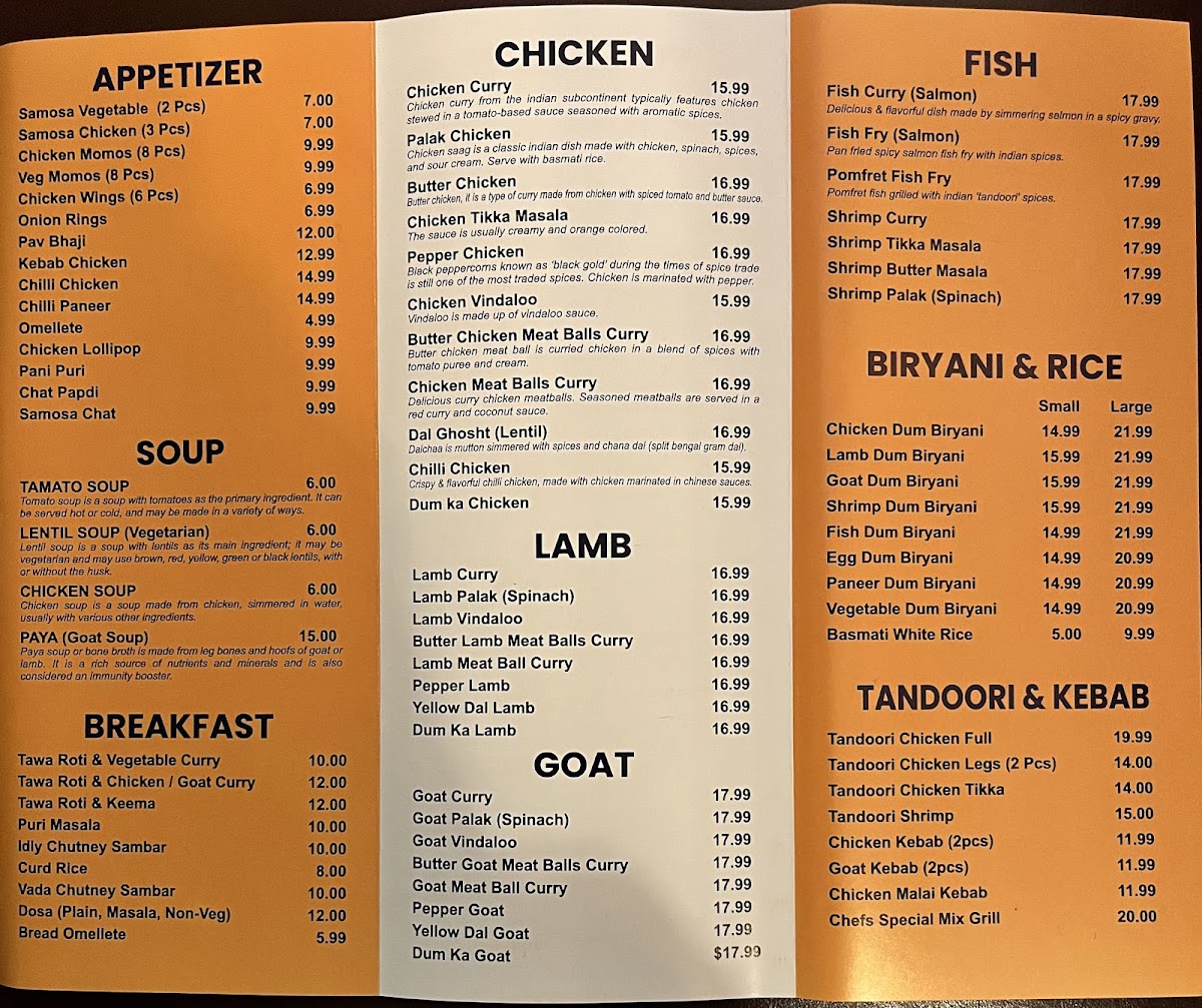Menu Tandoori Indian Kitchen-1