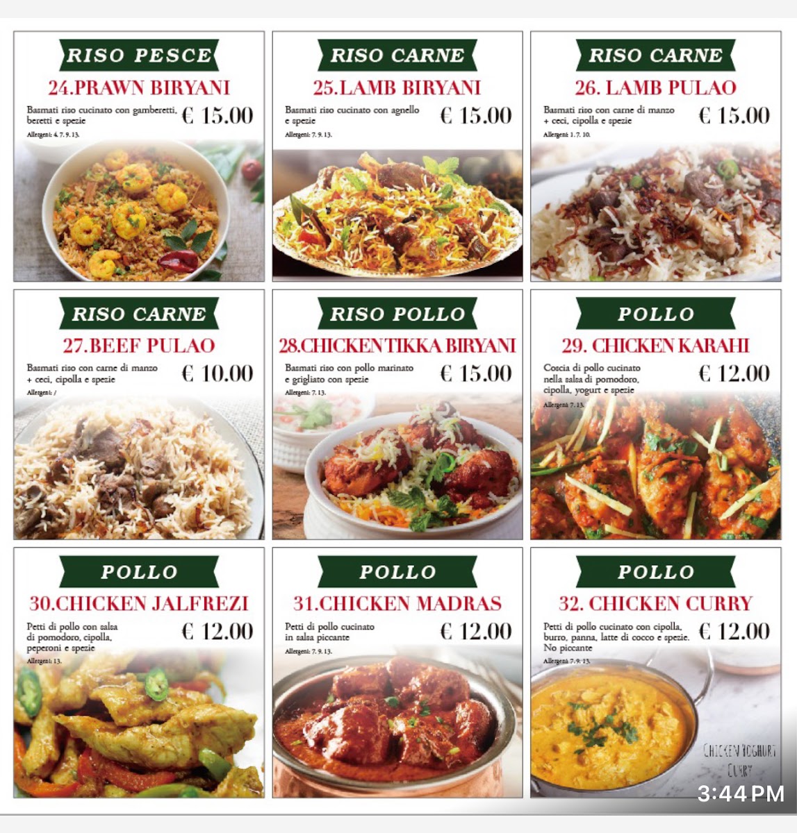 Menu Tandoori Tikka Halal Food Ristorante-3