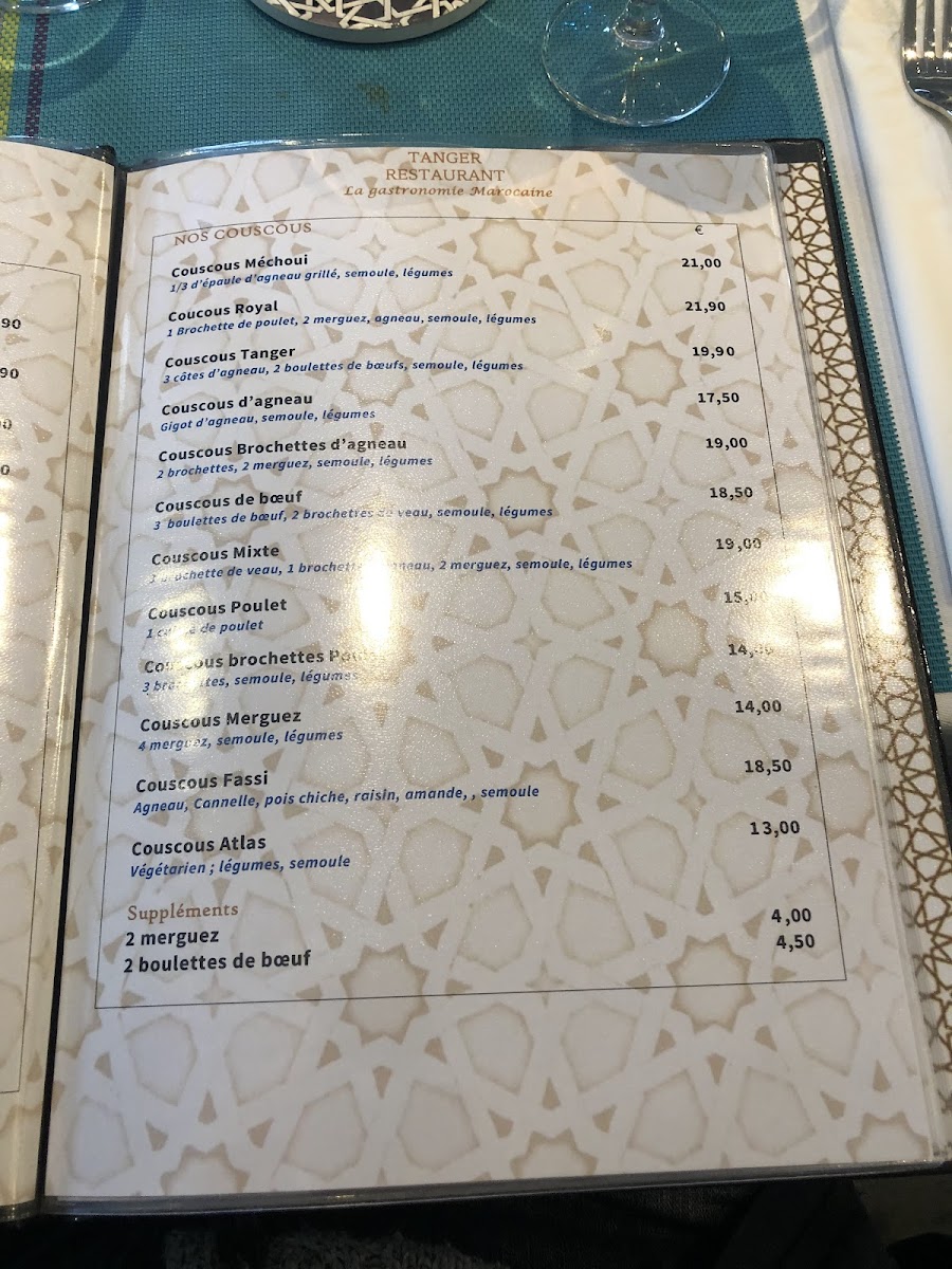 Menu Tanger-1