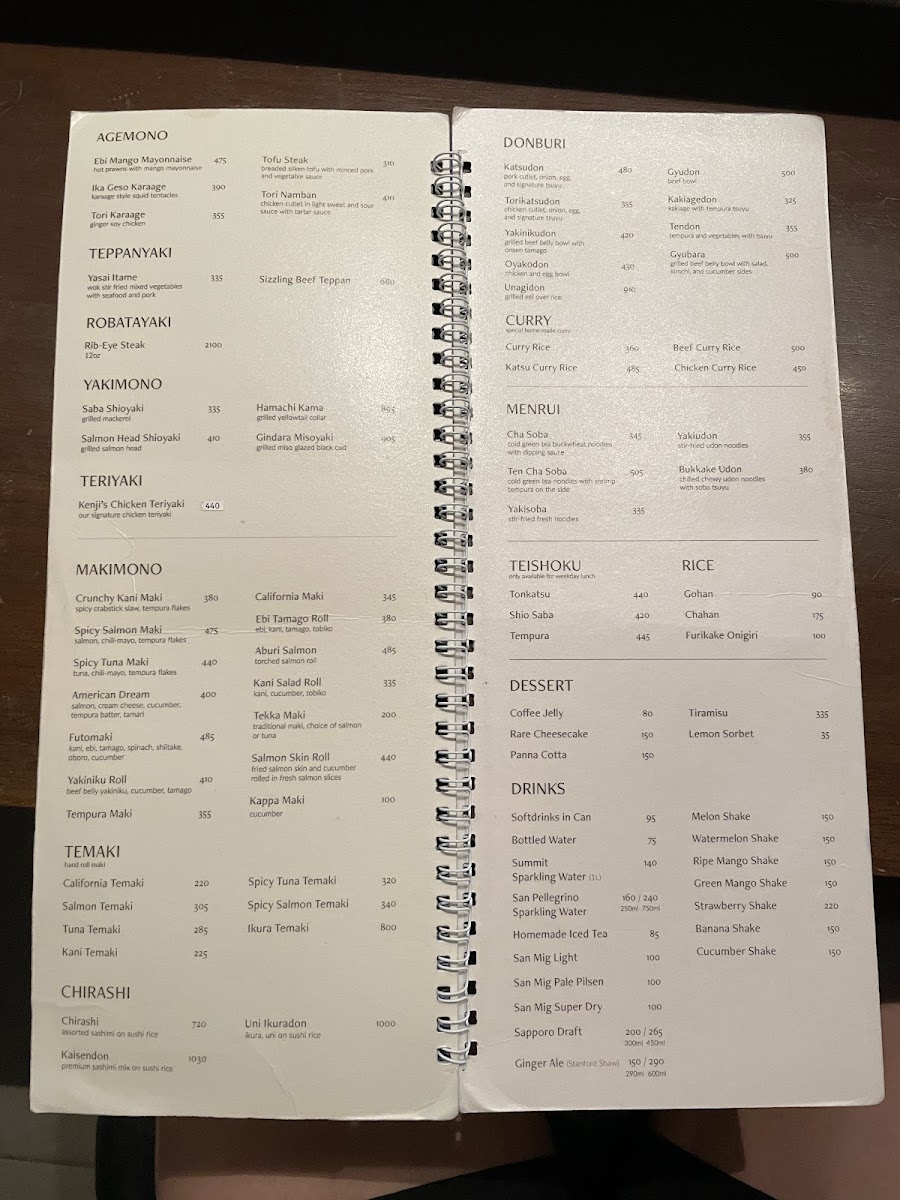 Menu Tanoshi Restaurant & Yakitori Bar-2