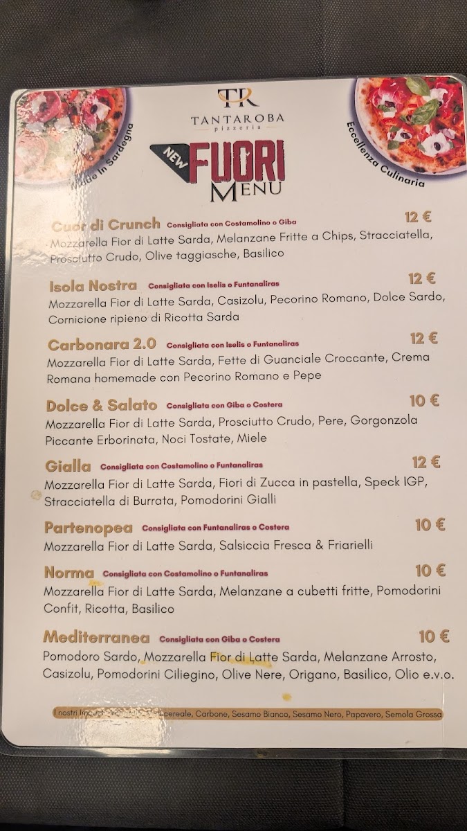 Menu Tantaroba Pizzeria Quartucciu-1