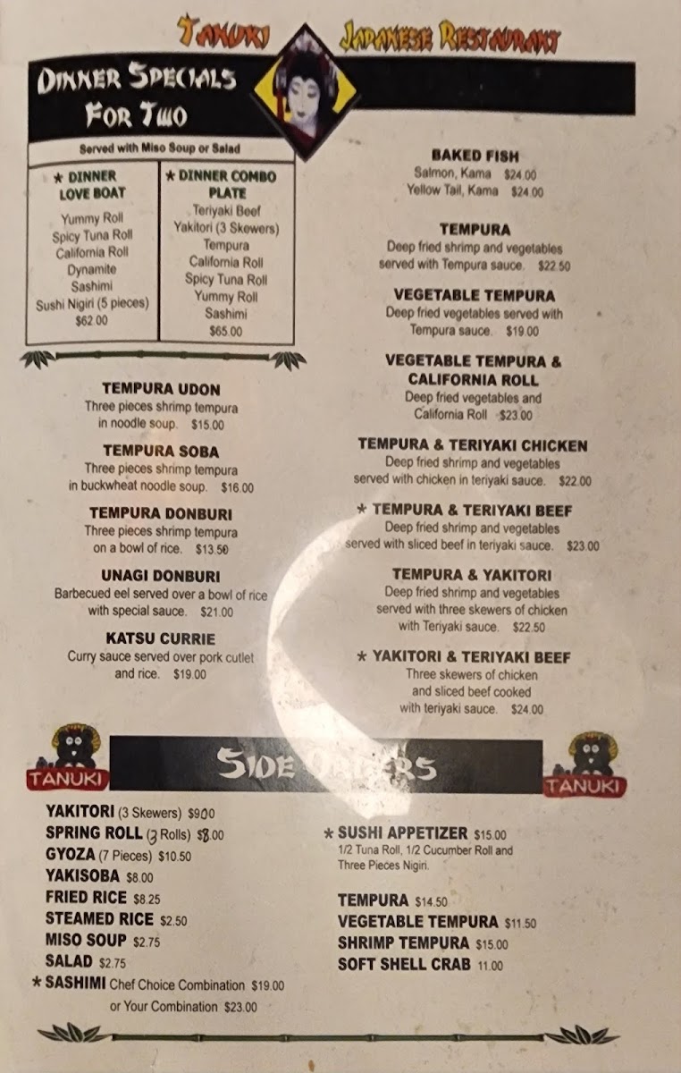Menu Tanuki Sushi Bar & Garden-5