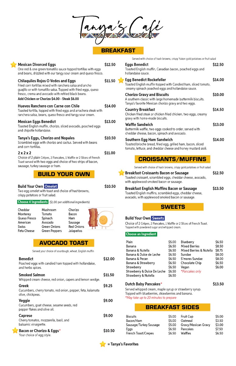 Menu Tanya's Cafe-10