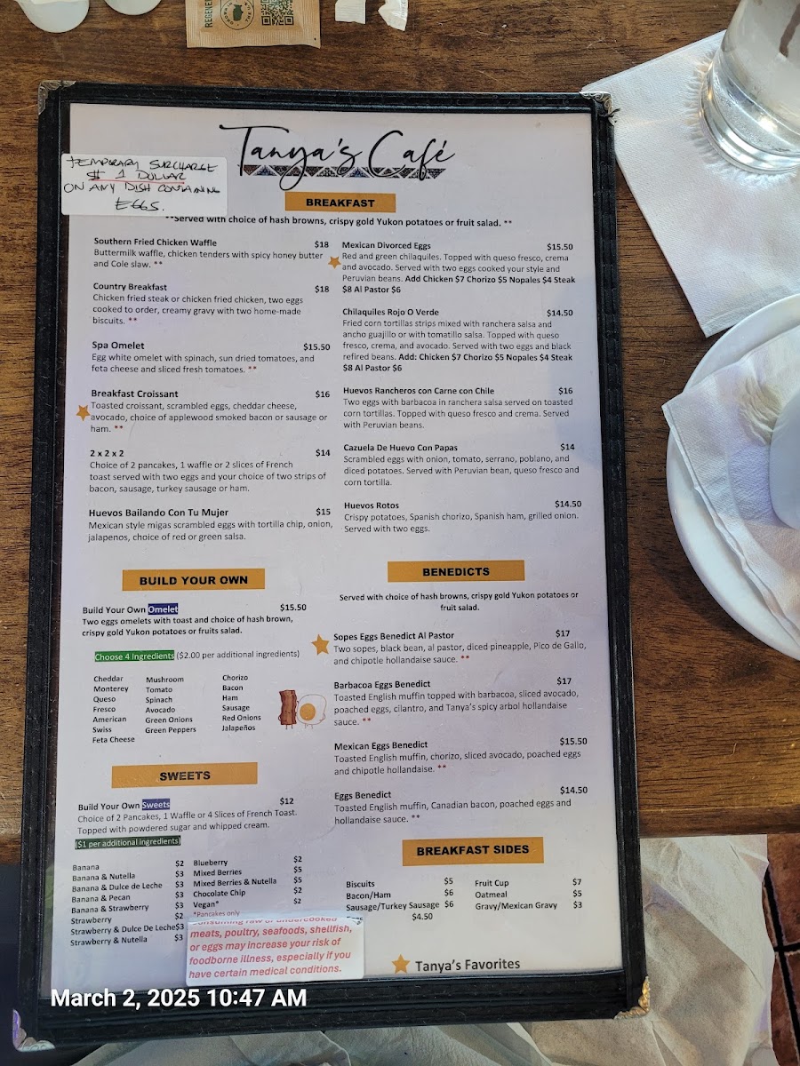 Menu Tanya's Cafe-7