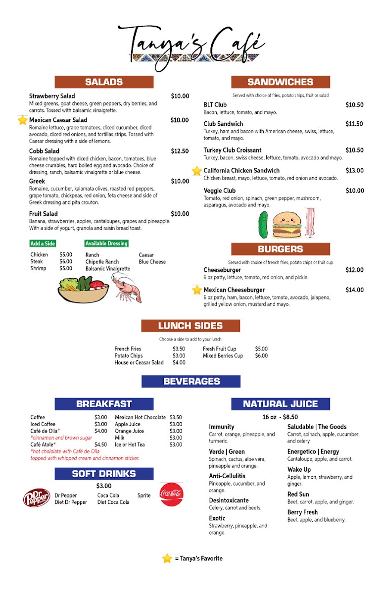 Menu Tanya's Cafe-9