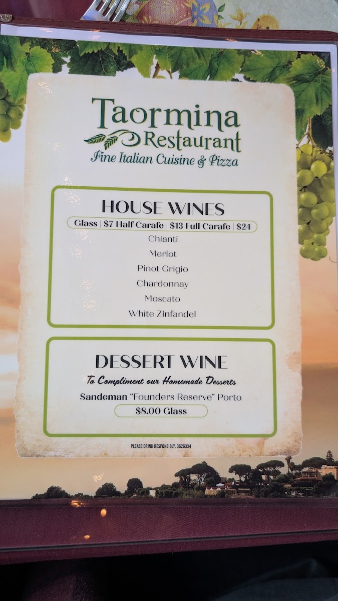 Menu Taormina Restaurant And Pizza-10