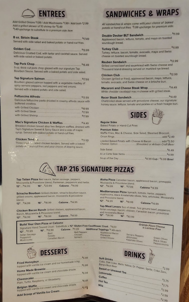 Menu Tap 216-4