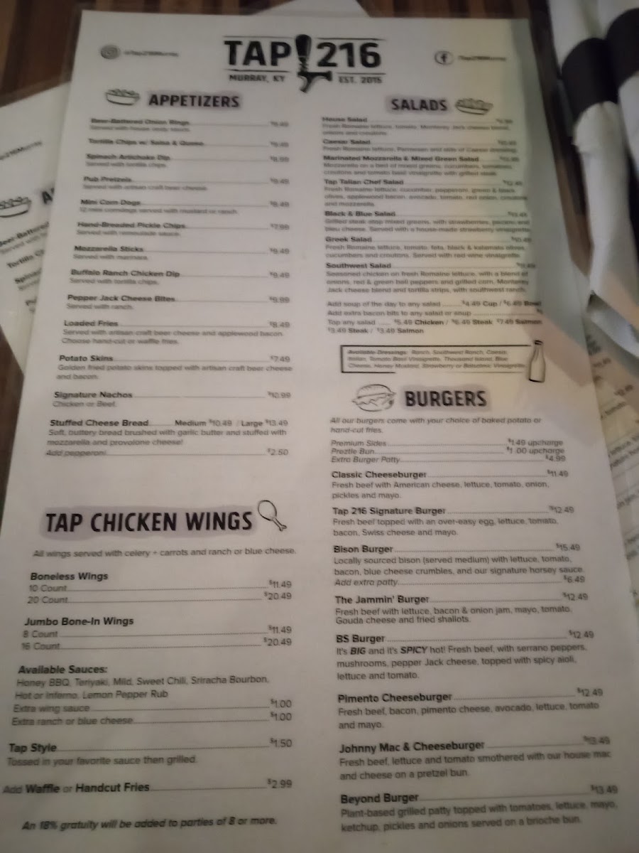 Menu Tap 216-9