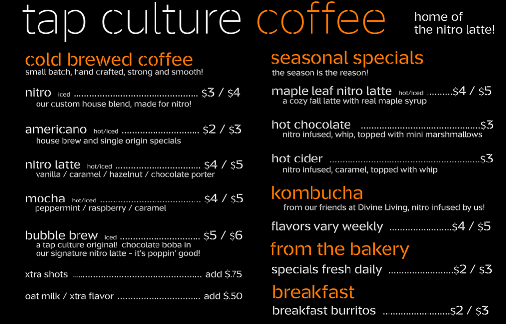Menu Tap Culture Coffee-2