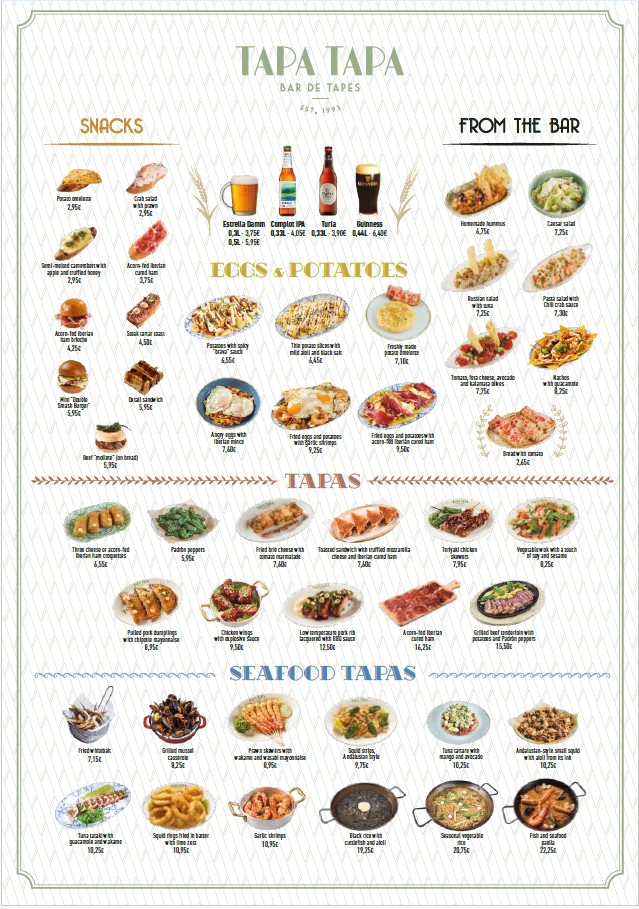 Menu Tapa Tapa Rambla De Catalunya-1