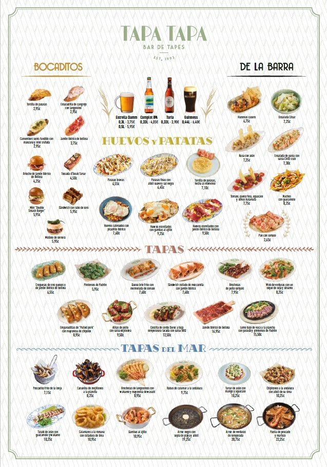 Menu Tapa Tapa Rambla De Catalunya-3