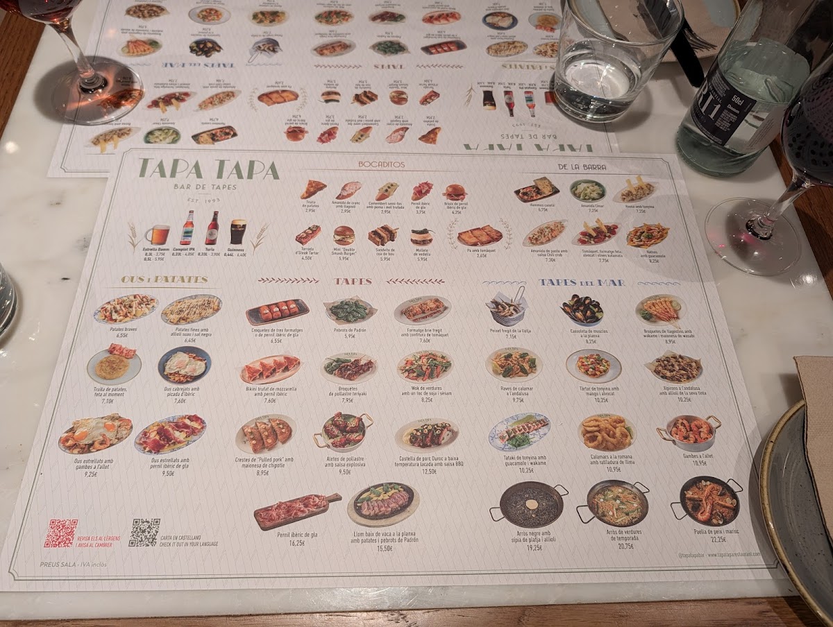 Menu Tapa Tapa Rambla De Catalunya-4