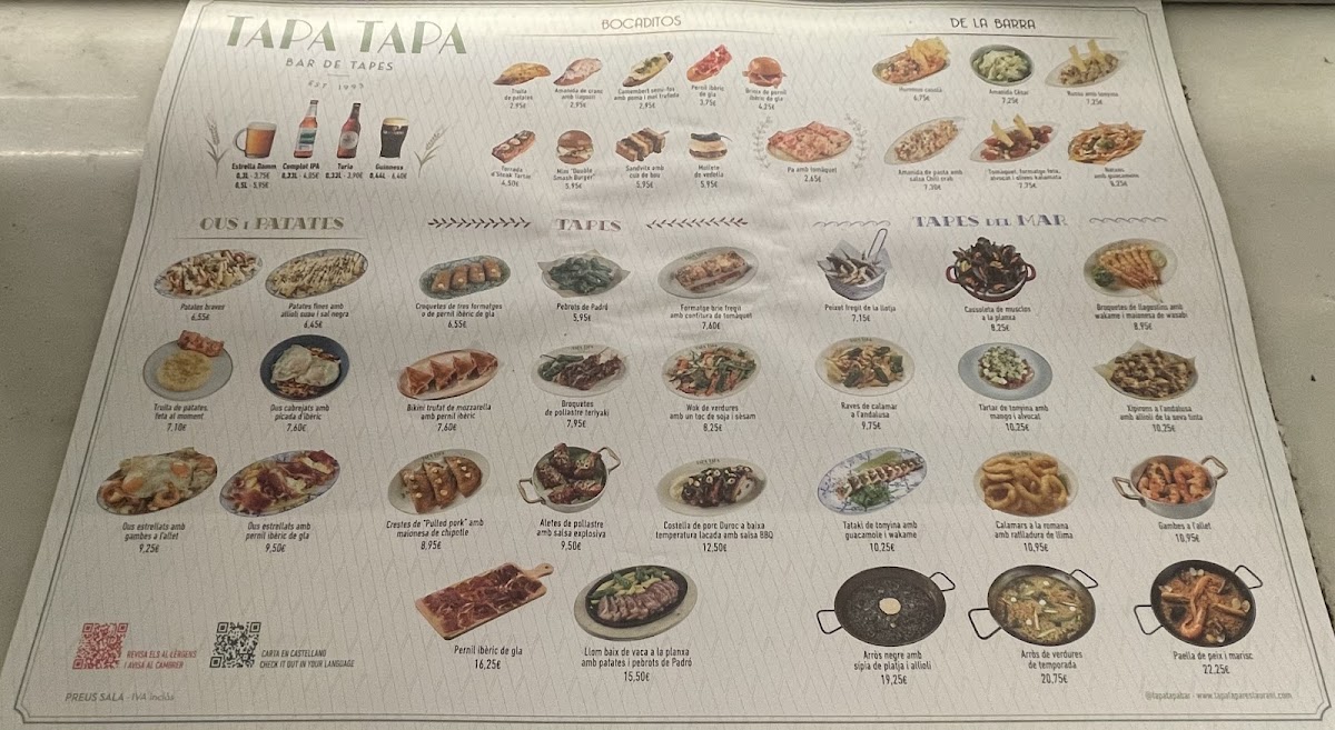 Menu Tapa Tapa Rambla De Catalunya-6