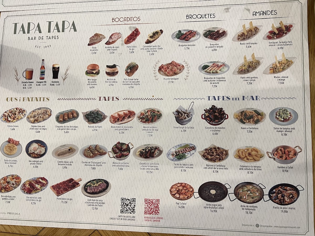 Menu Tapa Tapa Rambla De Catalunya-8