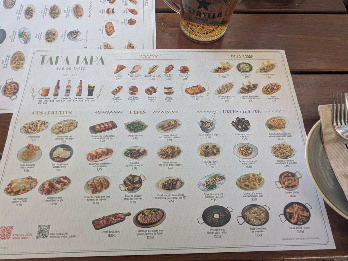 Menu Tapa Tapa Rambla De Catalunya-9