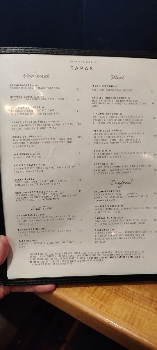 Menu Tapa The World-10