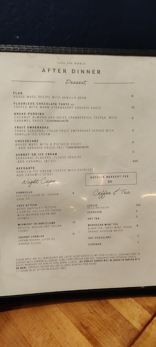 Menu Tapa The World-2