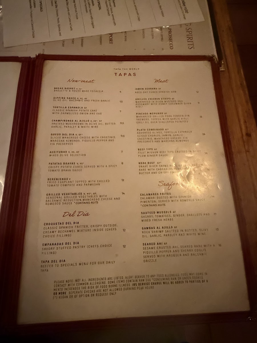 Menu Tapa The World-9