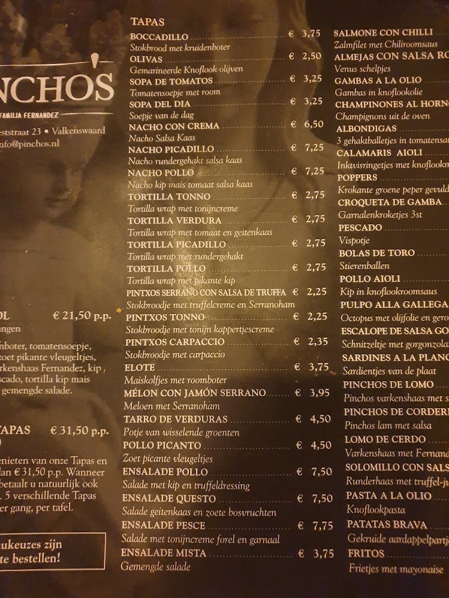 Menu Tapas Restaurant Pincho's-2