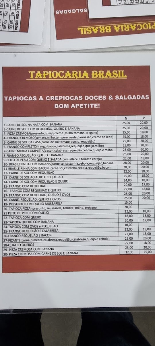 Menu Tapiocaria E Pizzaria Casa Nossa-4