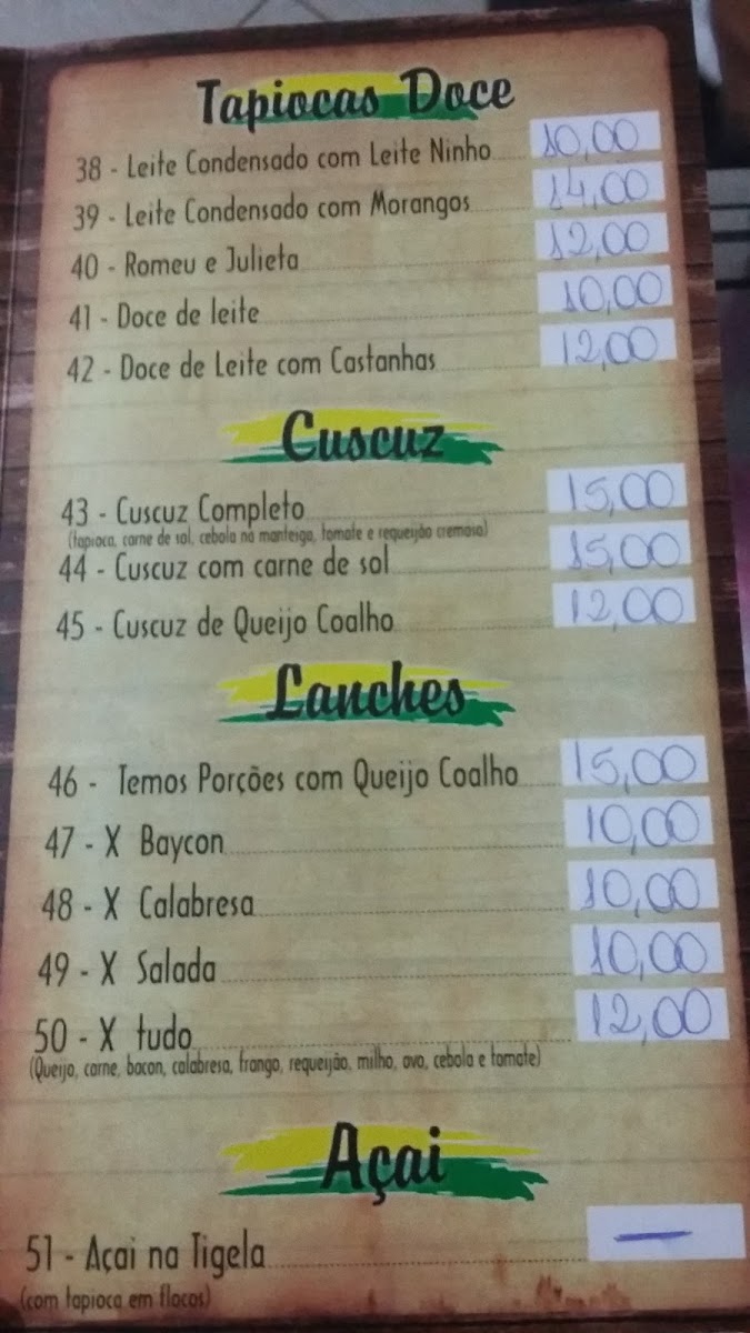 Menu Tapiocaria E Pizzaria Casa Nossa-6
