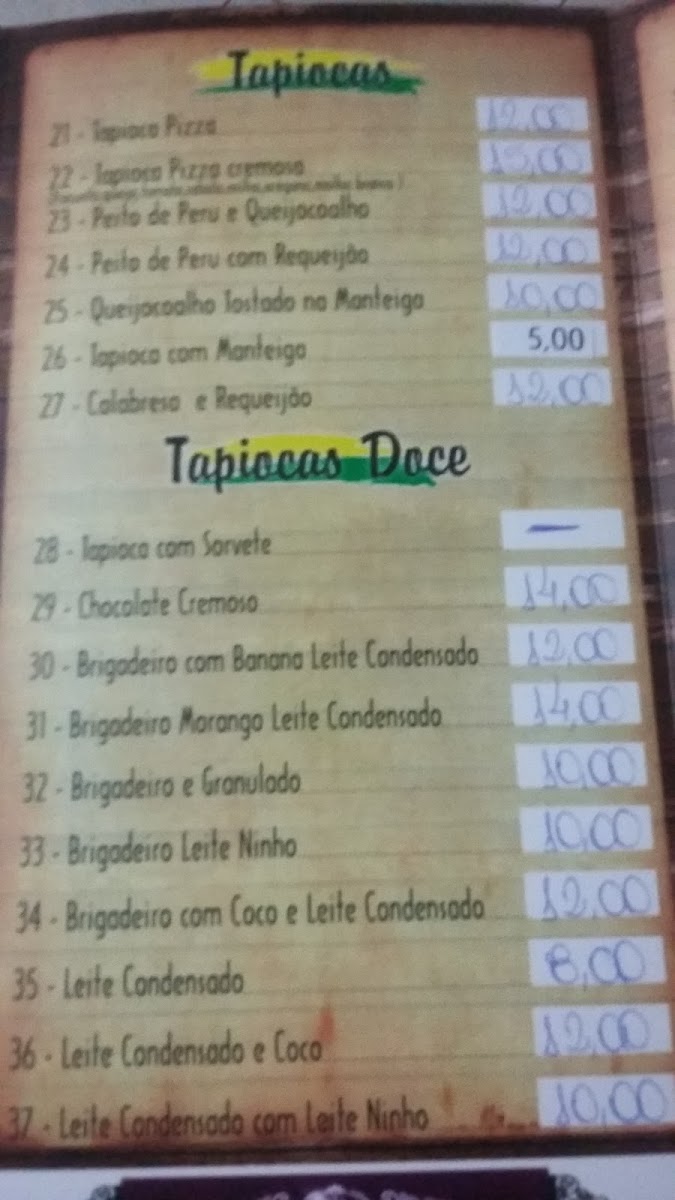 Menu Tapiocaria E Pizzaria Casa Nossa-8