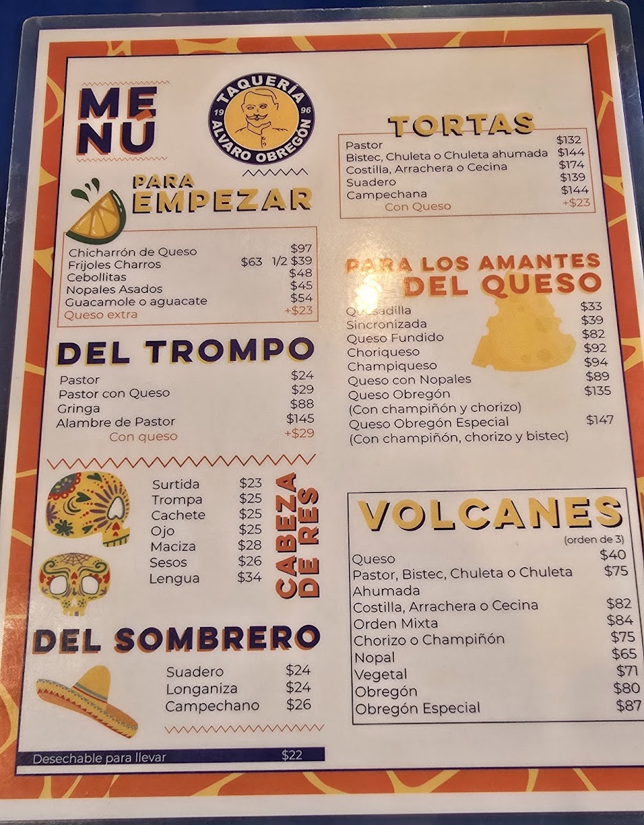 Menu Taquería Álvaro Obregón-4