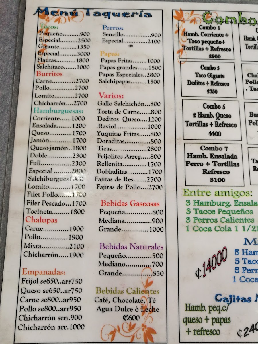 Menu Taqueria Costa Rica-3